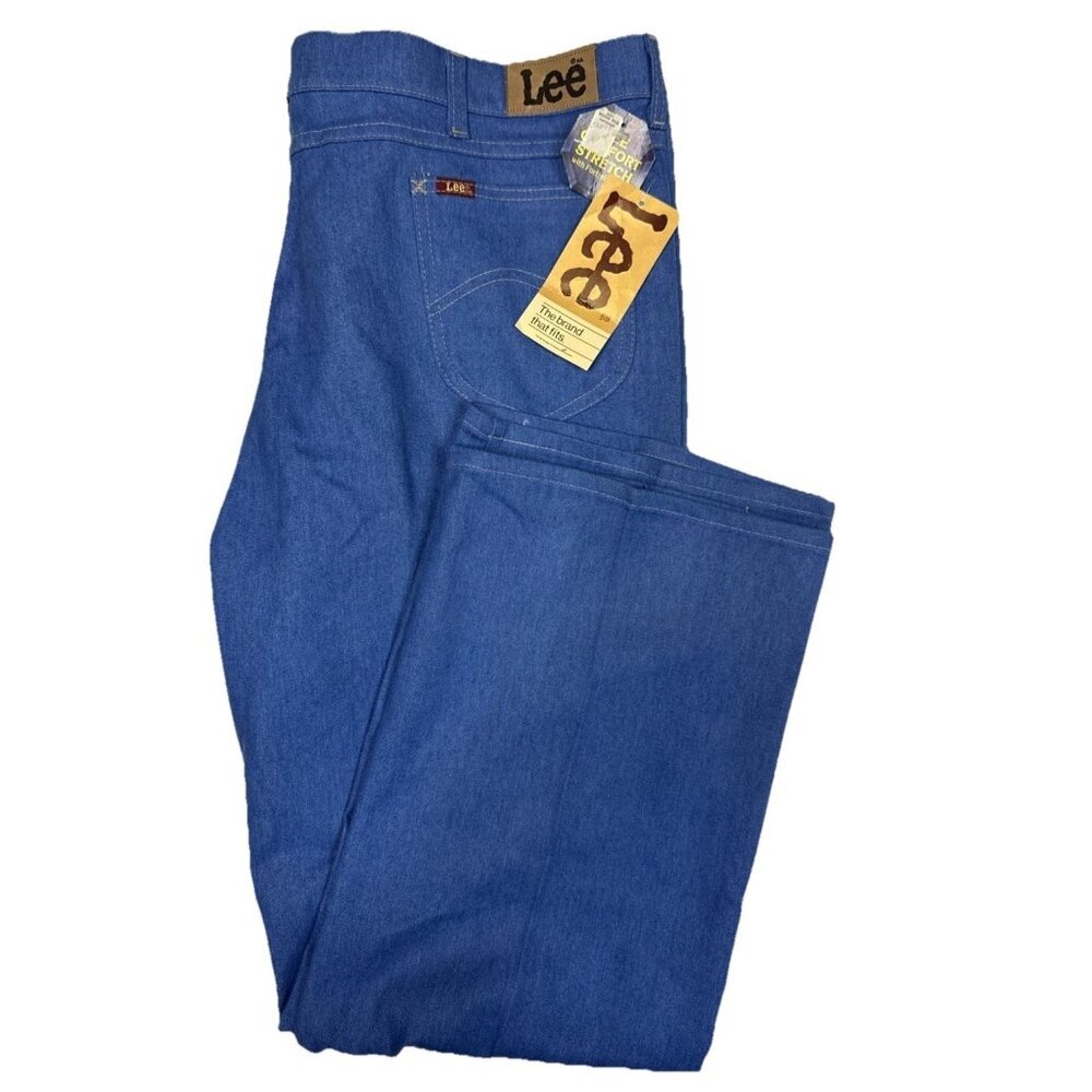 Vintage Lee Riders Blue‎ Chambray Pants Men’s 44x30 USA Made New Deadstock